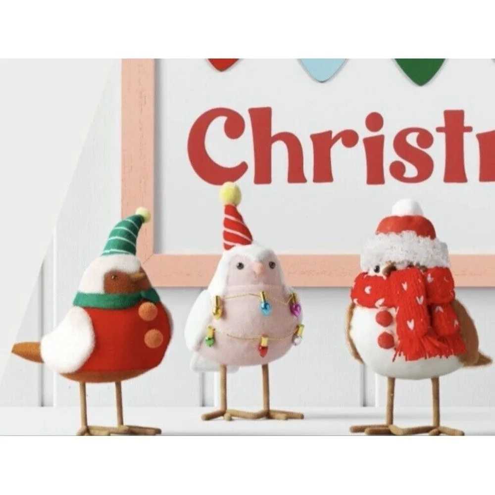 Target Wondershop Featherly Friends Set Of 3 Collectible Christmas Mini Birds